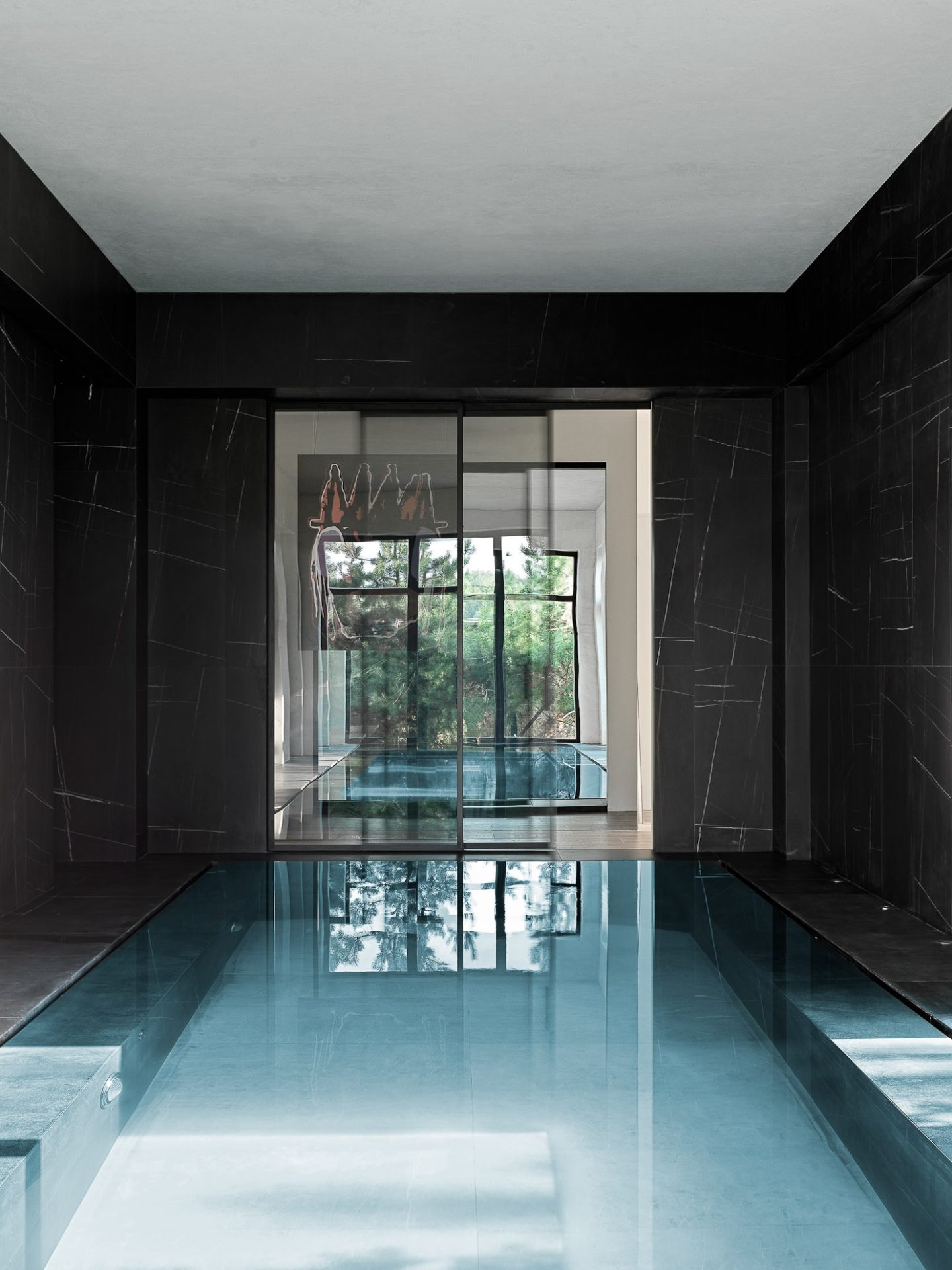 Дизайн интерьера частного дома с бассейном и SPA