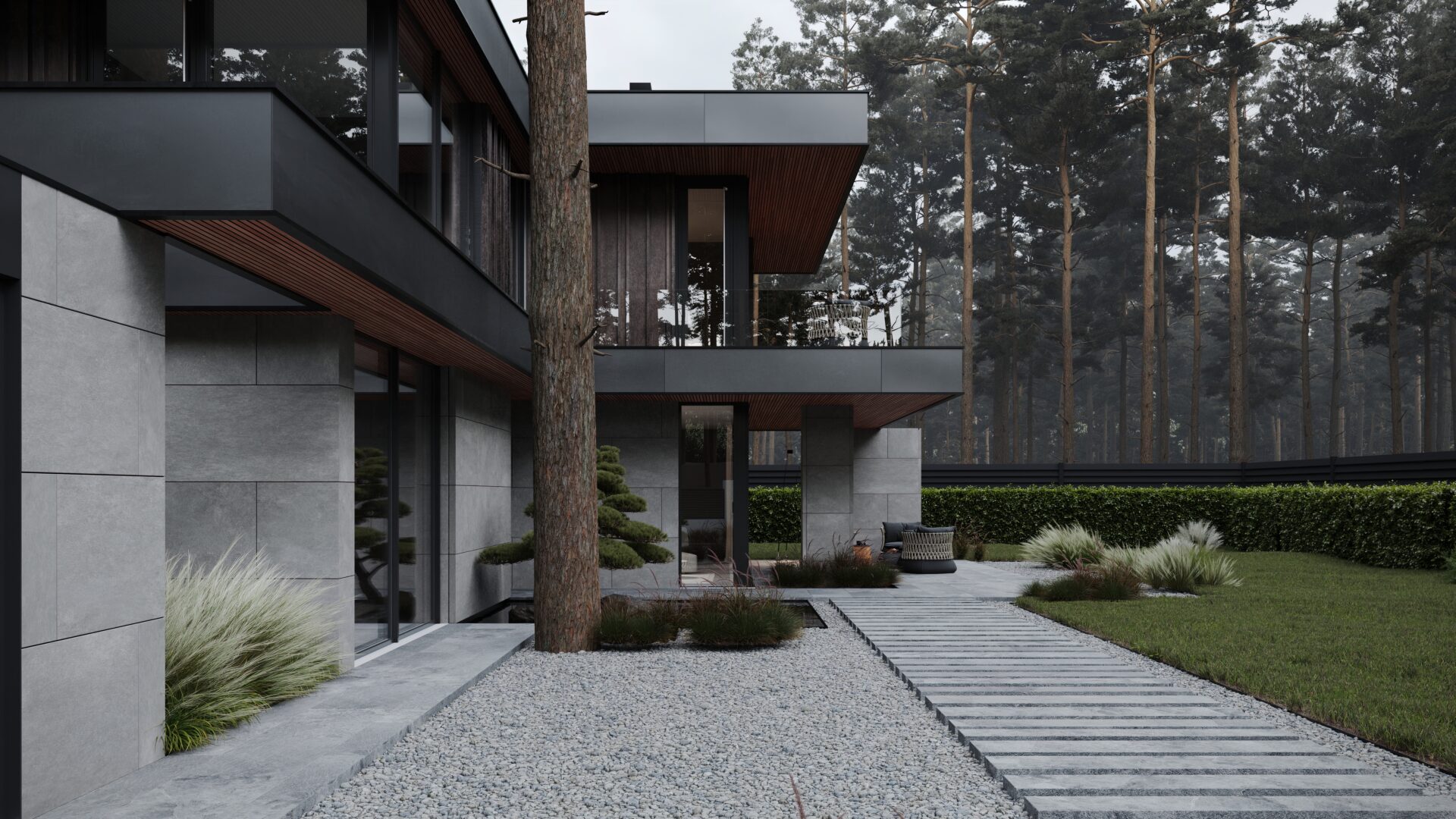 Villa Pine вид на патио