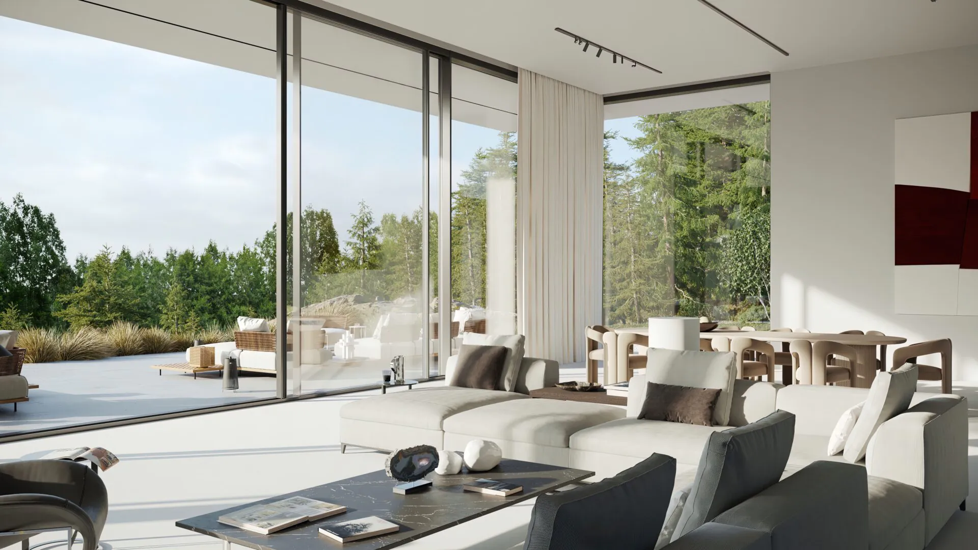 Дизайн интерьера гостиной в вилле Cassa Tequila