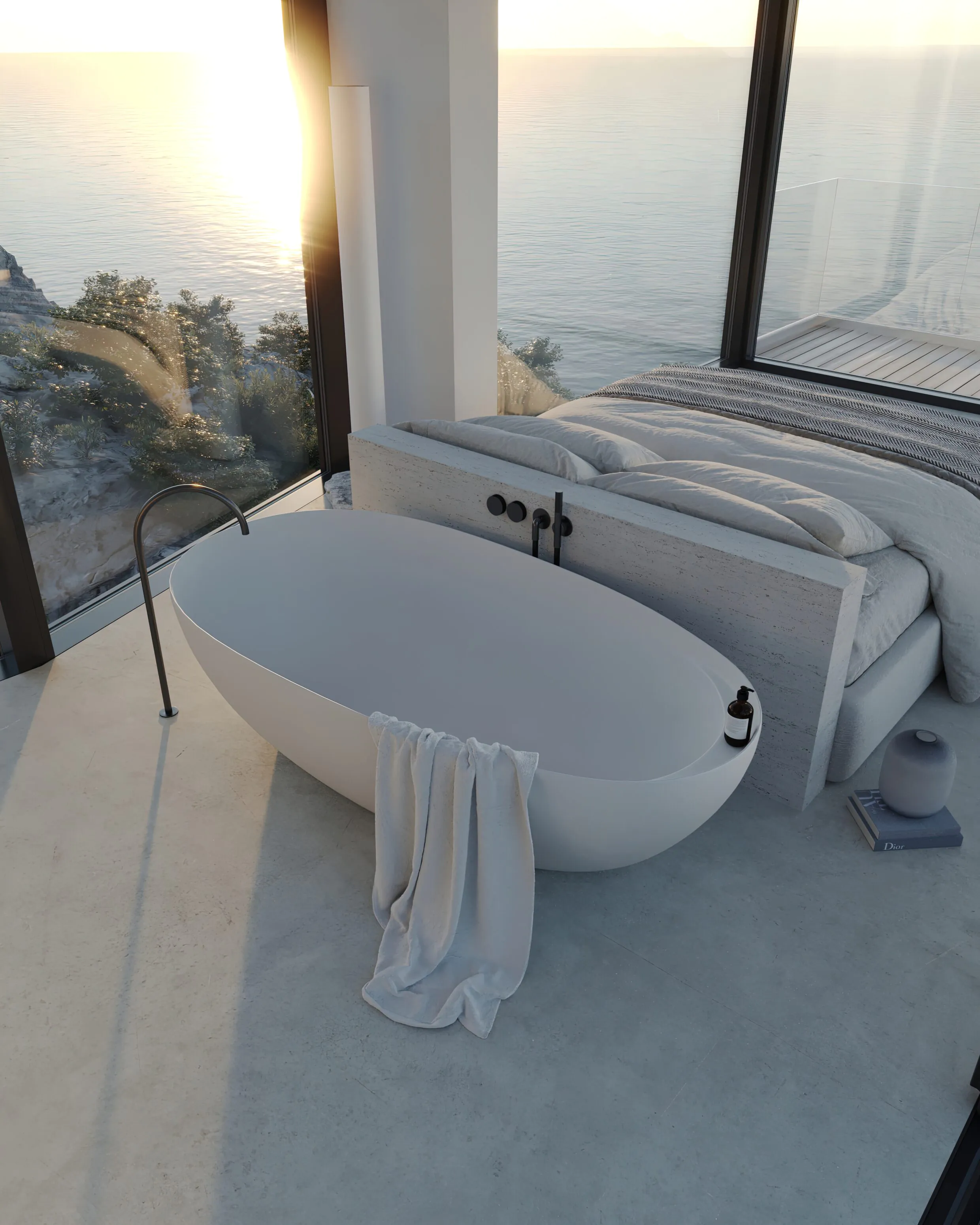 Cote d'Azur Villa вид сверху на ванную