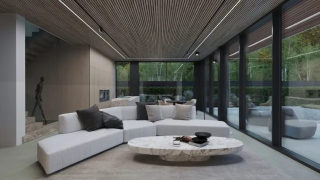 Дизайн-проект интерьера дома с бассейном