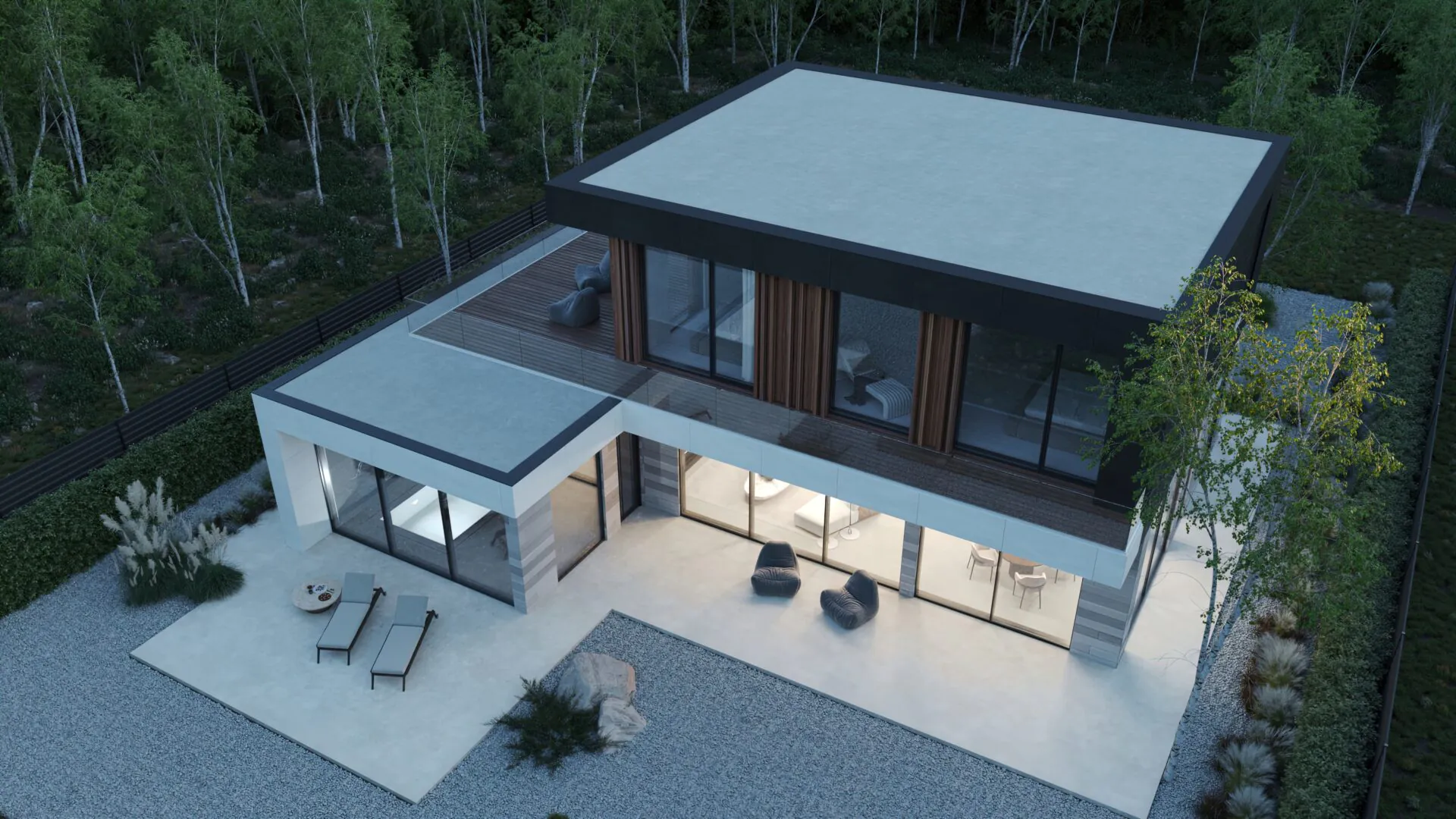 Проект частного дома Villa Crudo вид сверху