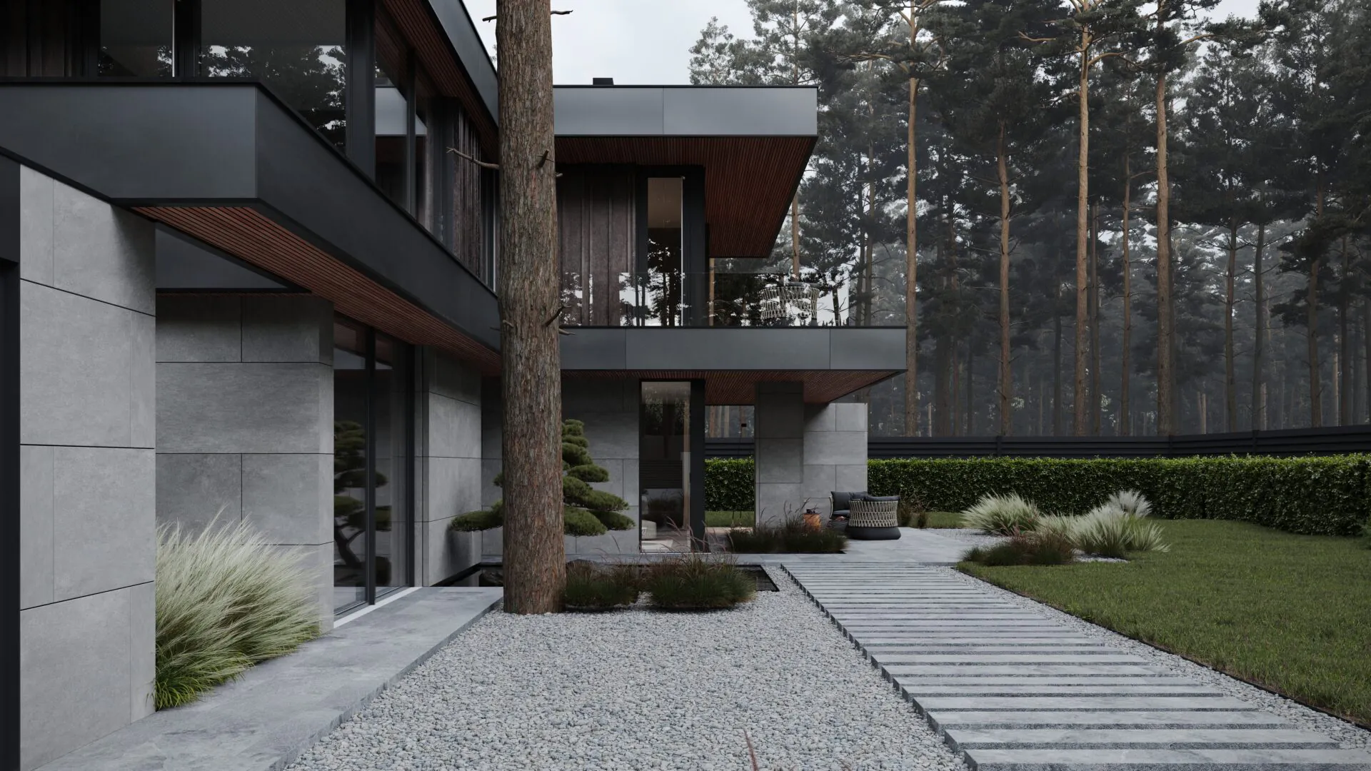 Villa Pine вид на патио