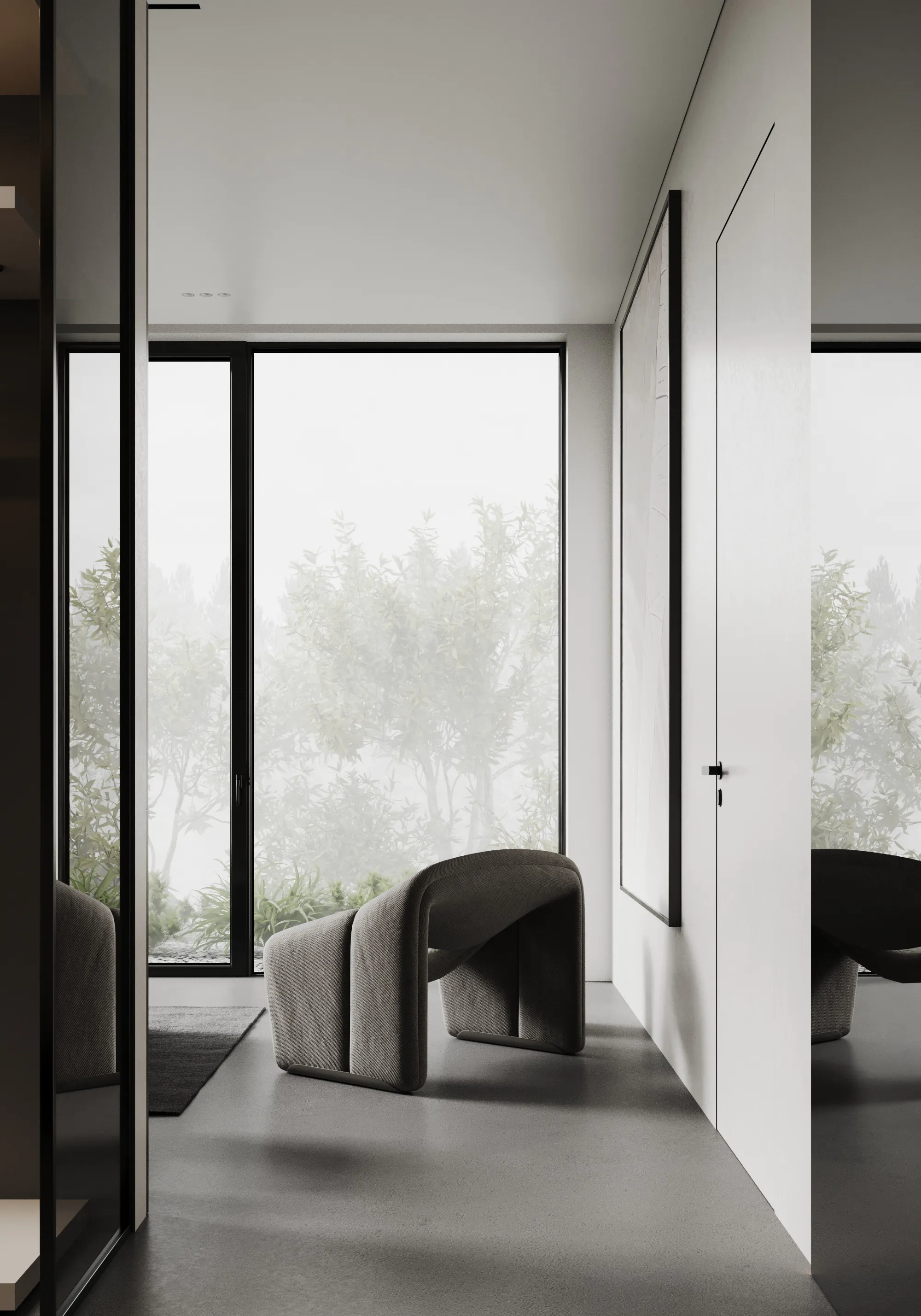 Villa Serena вид на кресла и окна