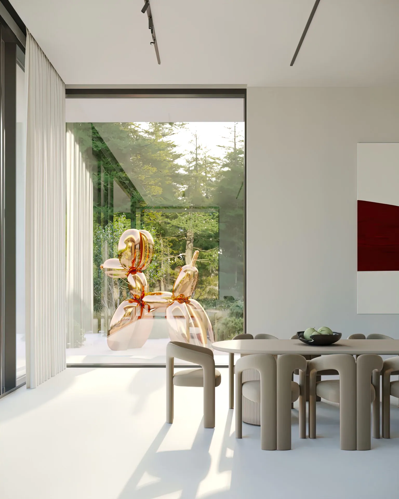 Вилла во Владимире, дизайн столовой