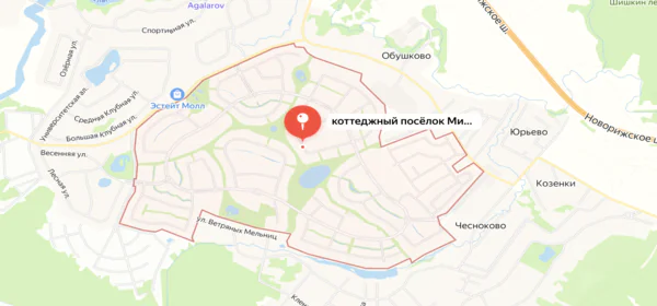 Локация коттеджный поселок<br> Миллениум парк